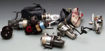 Eleven fishing reels to include Shakespeare Long Cast and Daiwa 4000c