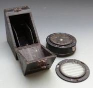 Royal Navy signalling lens in box, Admiralty Pattern 16082 AB 1944