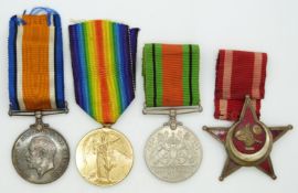 Royal Air Force WWI medals comprising War Medal and Victory Medal named to 113252 A Greenwood, RAF