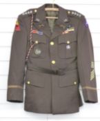 US Army Four Star General's tunic with a variety of badges, including enamel examples
