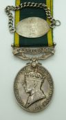 British Army Territorial Efficiency Medal (George VI) named to 858606 Gunner P B Dendy, Royal