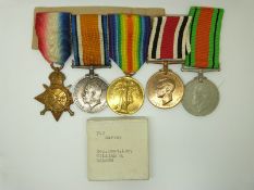 British Army WWI medals comprising 1914/1915 Star, War Medal and Victory Medal named to 045981 Pte W