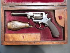 Adams for R Watmough of Manchester 120 bore five-shot double action revolver with frame engraved 'B.