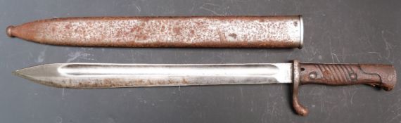German Army WWI S98 bayonet, makers Simpson & Co, Suhl with good stamps to 36cm blade and leather