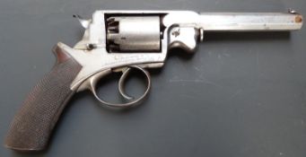 John Blanche & Son Adams' Patent 54 bore five-shot percussion single action revolver with