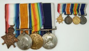 Royal Navy WWI medals comprising 1914/15 Star, War Medal and Victory Medal named to 203866 J J