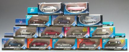 Fourteen Solido 1:43 scale diecast model vehicles including Age D'Or, ToDay, Yesterday, Sixties etc,