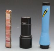 Three kaleidoscopes including an early metal and glass example using marbles.