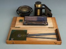 E R Watts & Son London 45 degree inspector's clinometer numbered 281 and dated 1939, Heath and Co.