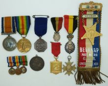 British Army WWI medals comprising War Medal and Victory Medal named to 133107 Pte C.L.