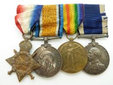 Royal Navy WWI medals comprising 1914/15 Star, War Medal and Victory Medal named to 2604 F G