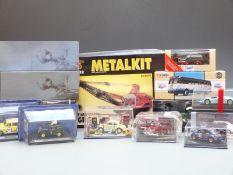 Fourteen various diecast model vehicles including an ROS 1:32 scale Metalkit, Liberty Classics,