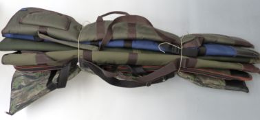 Six padded rifle and shotgun slips including Gunlugga, GMK and Attleborough Accessories