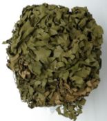 Two camouflage hide nets, one large and one small