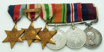 Royal Air Force WWII medals comprising 1939/1945 Star, Africa Star with clasp for North Africa