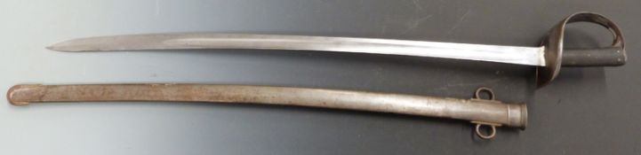 British Army 1885 pattern Cavalry trooper's sword by Mole, blade length 88cm, with scabbard