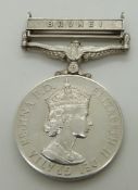 Royal Air Force General Service Medal with clasp for Brunei, named to 2391832 Cpl A J Bowman, RAF