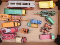 Sixteen Dinky Toys and Dinky Supertoys diecast model commercial and agricultural vehicles