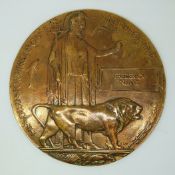 WWI Memorial Plaque for Frederick Neave, Drake Battalion Royal Naval Division. Died 29/6/15,