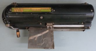 Halsby & Co. Protectograph cheque writer, length 42cm