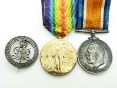 British Army WWI medals comprising War Medal and Victory Medal named to 311646 Driver E Turner,