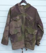 British Army WWII camouflage windproof smock, size 5 dated 1943 to label