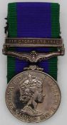Royal Air Force General Service Medal with clasp for Air Operations Iraq, named to B8432401 SAC J