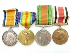 Royal Air Force WWI medals comprising War Medal and Victory Medal named to 265193 GWA Lockhead, WWII