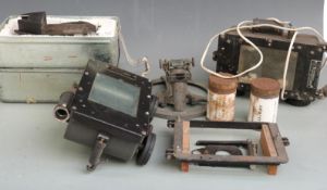 Two American Army Air Corps Astrographs Type A1 with two Astrograph films together with a G90 camera