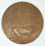 WWI Memorial Plaque for Thomas Stanley Oakes