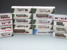 Eighteen Atlas Editions 1:76 scale Eddie Stobart diecast model vehicles, all in original boxes.