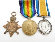 British Army WWI medals comprising 1914/1915 Star, War Medal and Victory Medal named to 885406