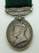 British Army Territorial Efficiency Medal (George VI) named to 873542 Sgt S H Drinkwater, Royal