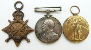 Royal Navy WWI medals comprising 1914/15 Star and Victory Medal to 297674 A E Hudson RN, together