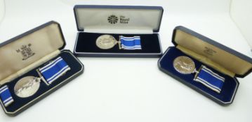 Three Police Long Service & Good Conduct Medals for Constable Maurice Harvey, Constable Kathleen A