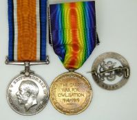 Royal Marines Light Infantry WWI medals comprising War Medal and Victory Medal named to 18257 Pte
