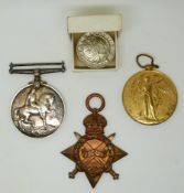British Army WWI medals comprising 1914/1915 Star, War Medal and Victory Medal named to 1790 Pte R