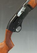 Italian 12 bore three shot semi automatic shotgun with chequered semi-pistol grip and forend, vented