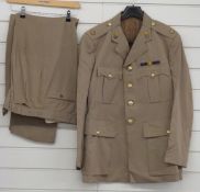 British Army Tropical uniform with Major's rank insignia and medal ribbon Royal Regiment of