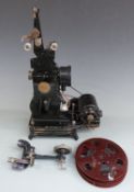 Pathé Baby 9.5mm projector with two reels of film believed to show the 8th Army during Africa