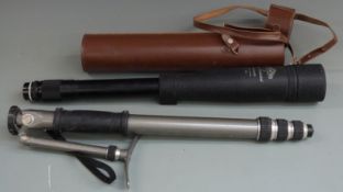 Hertel & Reuss 25-60x60 spotting telescope with monopod and leather case