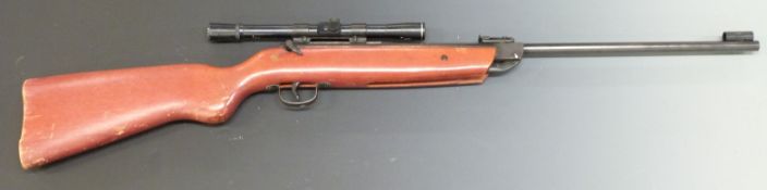 Milbro G25.177 air rifle with semi-pistol grip and BSA 4x20 scope, NVSN.