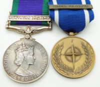 Royal Navy General Service Medal with clasp for Northern Ireland, named to D229842B M J Campbell, RN