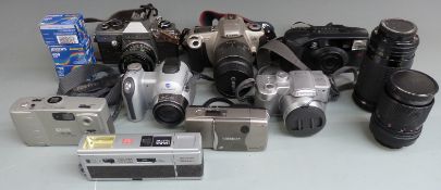 Quantity of cameras to include Praktica MTL5 with 1:2.8 28mm Pentavision lens, Carl Zeiss Jena 1:3.5