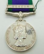 Royal Navy General Service Medal with clasp for Borneo, named to 052091 B G Aldridge, RN