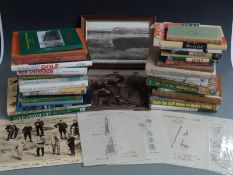 A collection of golf related books, pictures etc