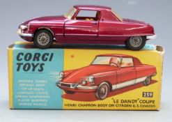 Corgi Toys diecast model 'Le Dandy' Coupe Henri Chapron Body on Citroen D.5. Chassis with maroon