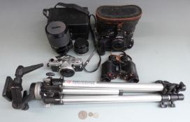 Olympus OM-1 and OM-4, Sigma Mirror Telephoto 1:8 f=600mm and Tamron 1:2.5 24mm lenses, WWII 1943
