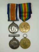 British Army WWI medals comprising two pairs of War and Victory Medals for the Army Service Corps (