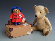 Two Teddy bears John Beswick Paddington Bear Wanted On Voyage in original box and a vintage bear